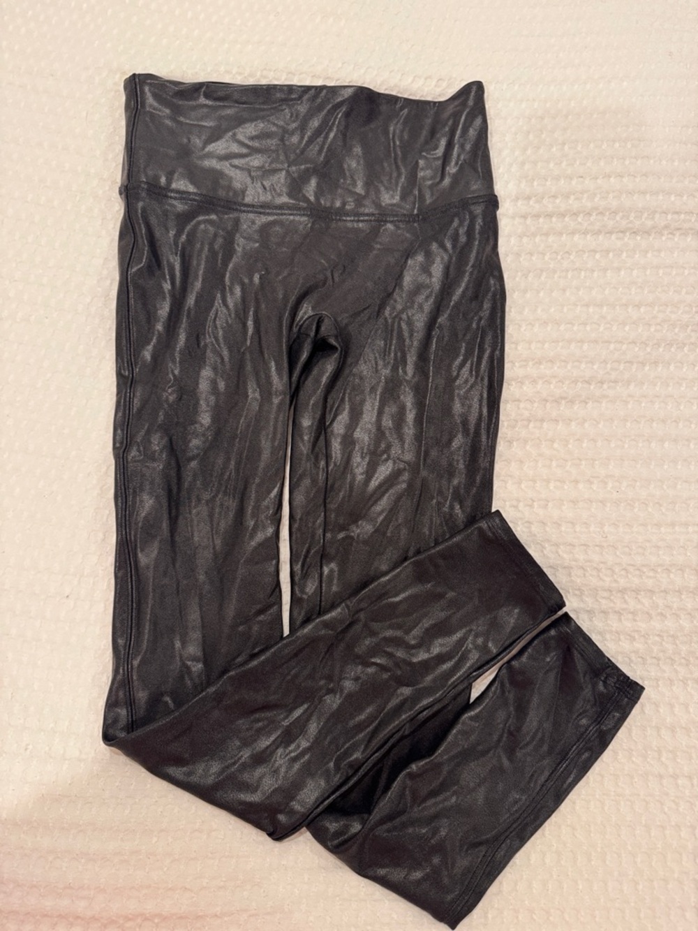 SPANX Black Faux Leather Leggings